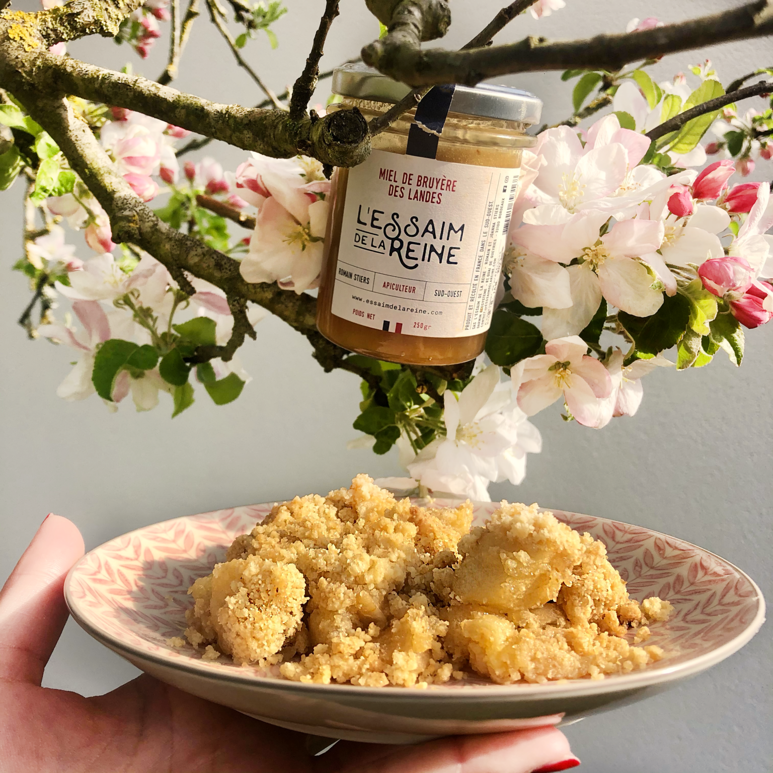 crumble au miel de bruyère